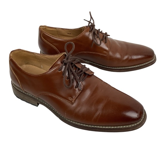 Joseph Abboud Thorton Plain Toe Leather Lace Derby Dress Shoe Brown - Picture 11 of 11